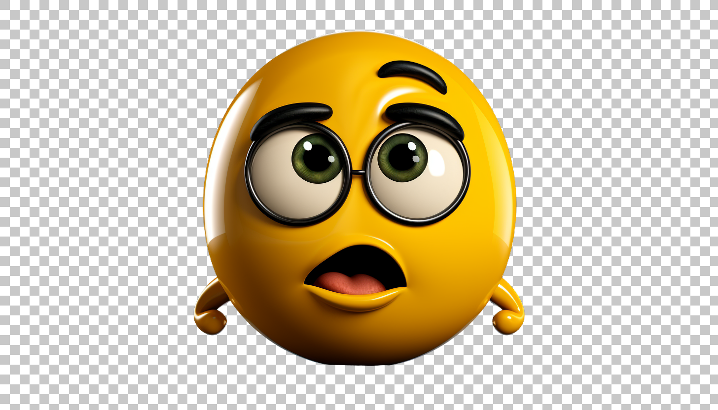 Thoughtful Emoji, Thinking Face Emoji png, Reflective Symbol