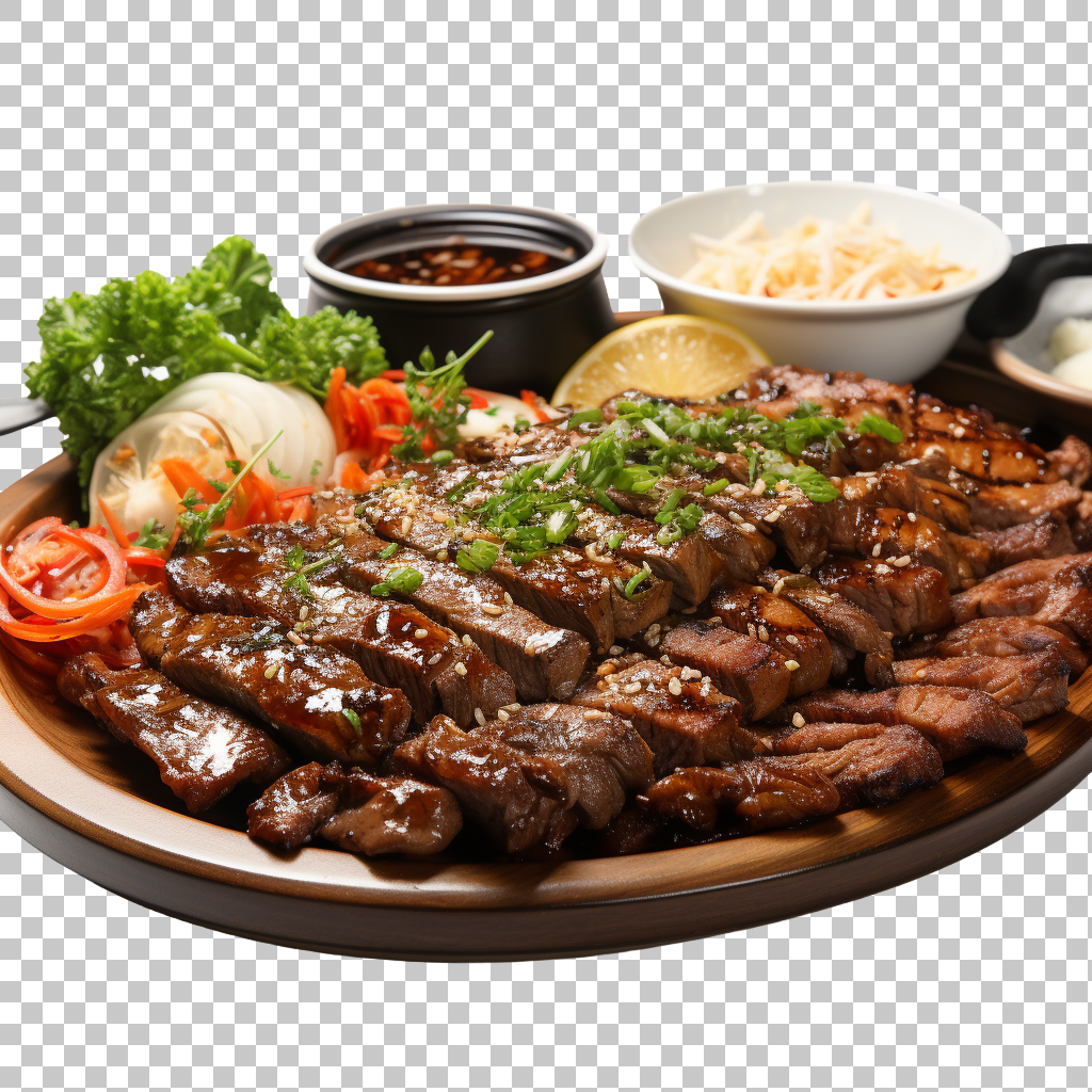 Beef Bulgogi Korean Grilled Meat png, Delicious Barbecue Dish, Taste of Tradition