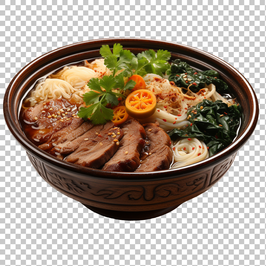 Beef Noodle Soup png, Asian Comfort Cuisine, Broth Bliss