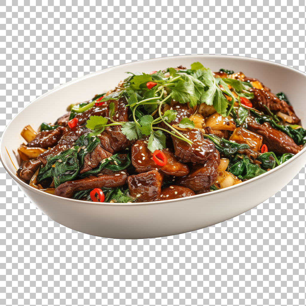Beef Pad Krapow png, Thai Kitchen Delight,  Spicy Sensation