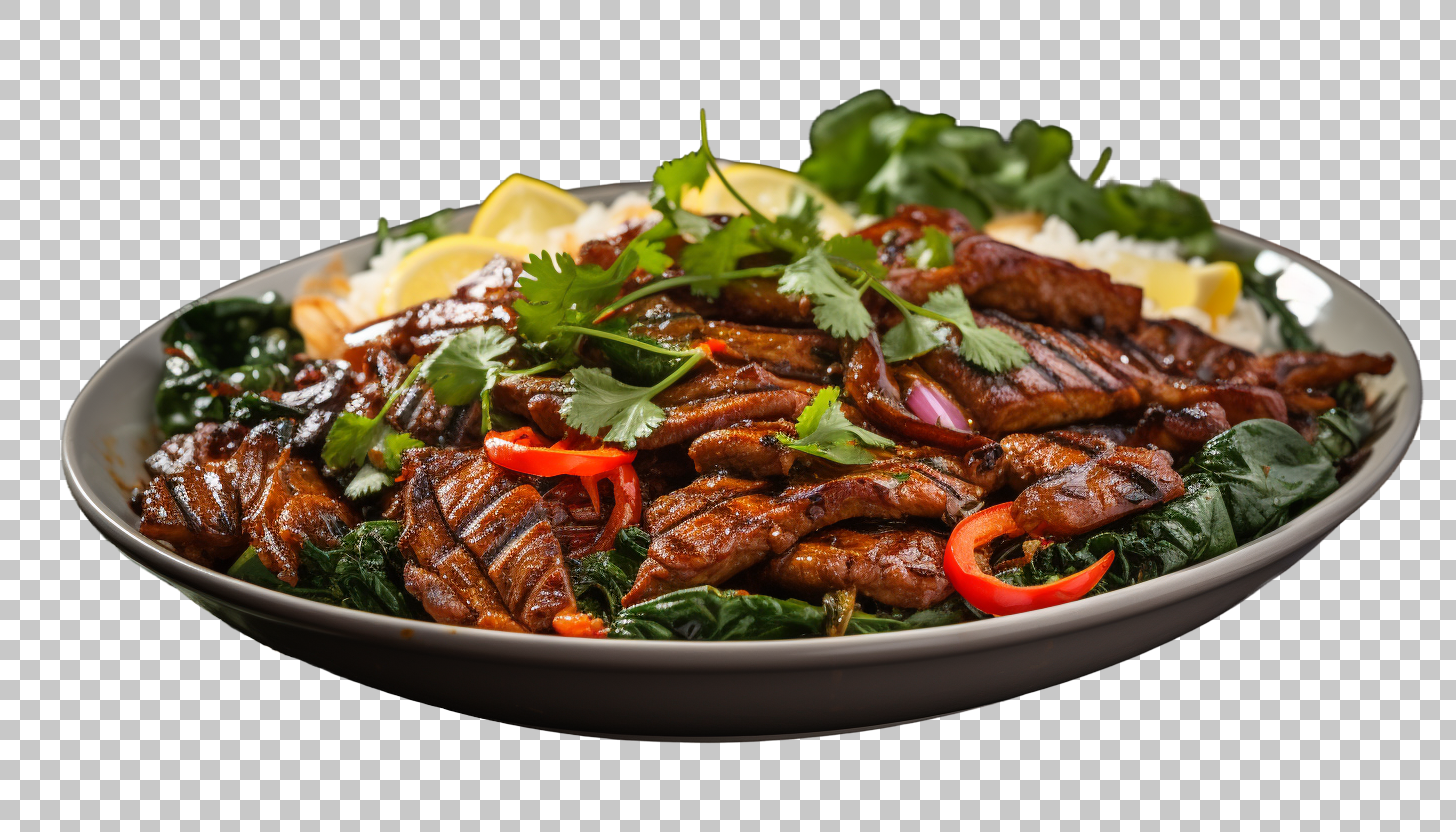 Beef Pad Krapow png, Thai Spice Infusion, Bold Flavors