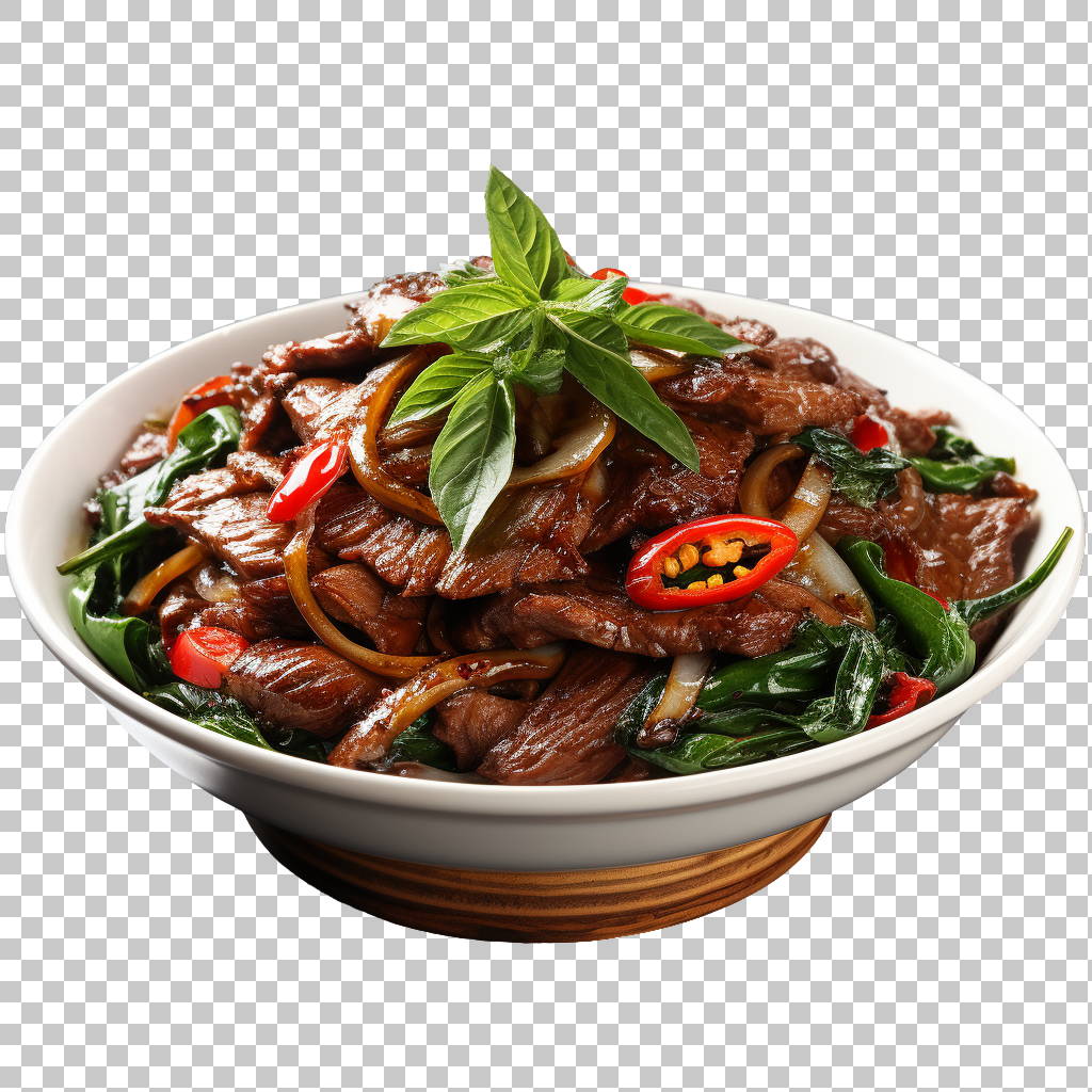 Beef Pad Krapow png, Fiery Flavor Fest, Thai Cuisine