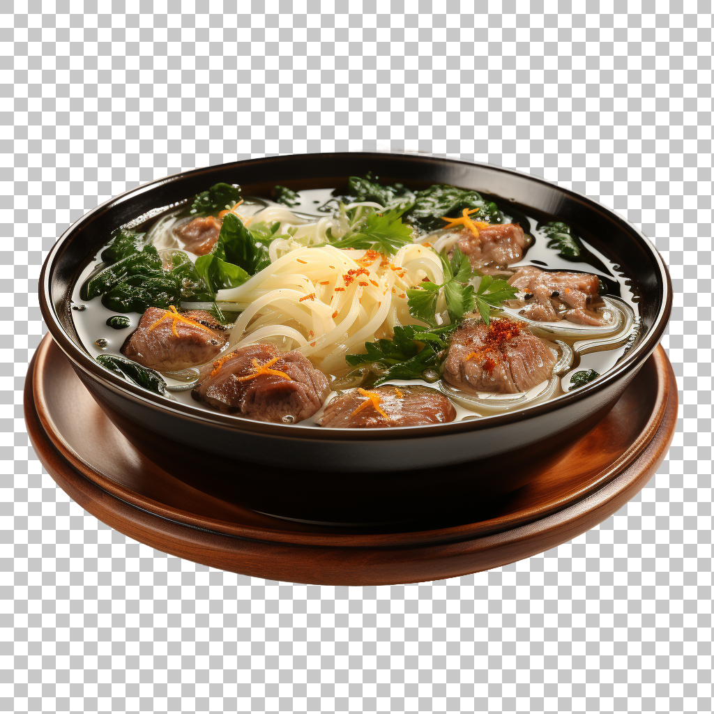 Beef Pho png, Savory Noodles, Vietnamese Street Eats