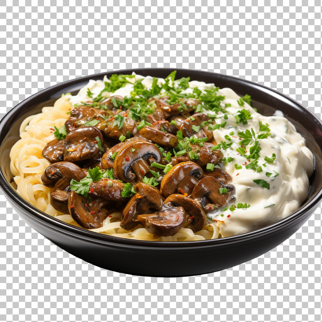 Traditional Beef Stroganoff png, Creamy Russian Noodles, Delicious Meat Pasta