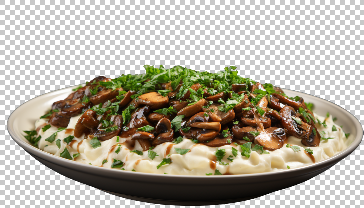 Creamy Beef Stroganoff png, Rich Russian Noodles, Delicious Meat Pasta Graphic