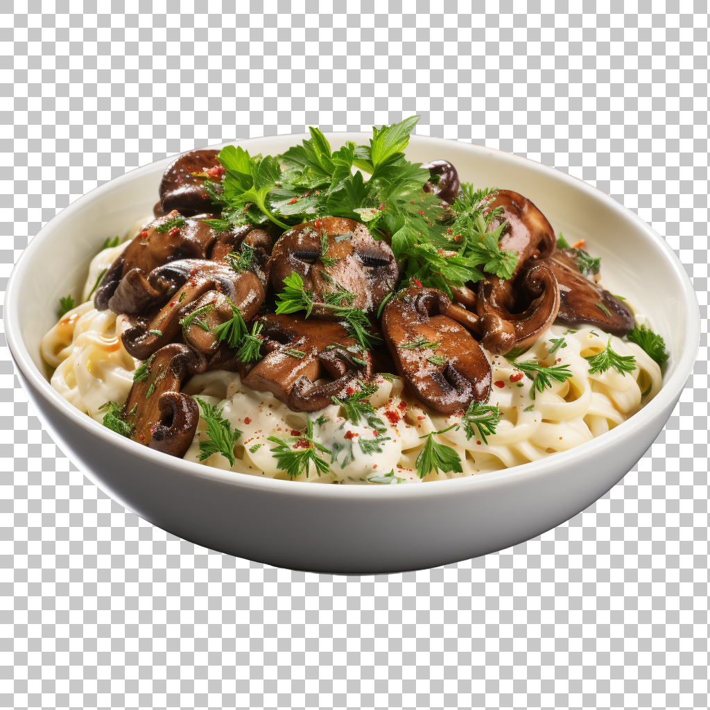 Beef Stroganoff Pasta png, Creamy Russian Noodles, Savory Meat Dish Illustration