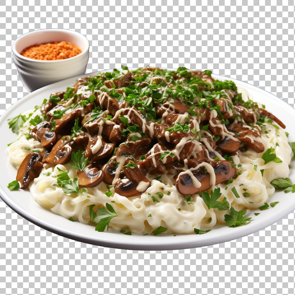 Beef Stroganoff Russian Creamy png, Traditional Meaty Noodles, Tasty Pasta Image