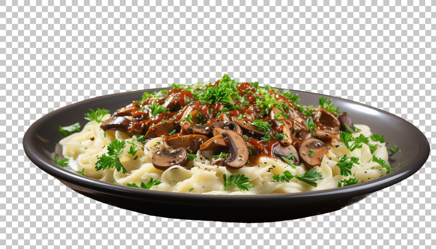 Beef Stroganoff Russian Creamy Noodles png, Traditional Cuisine Clipart, Savory Dish Image