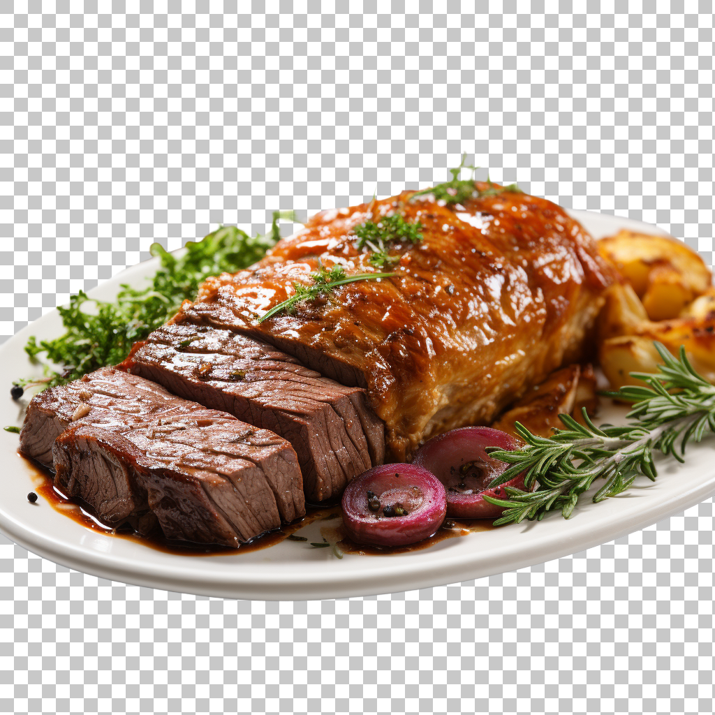 British Beef Wellington png, Traditional British Dish, Gourmet Pastry Image