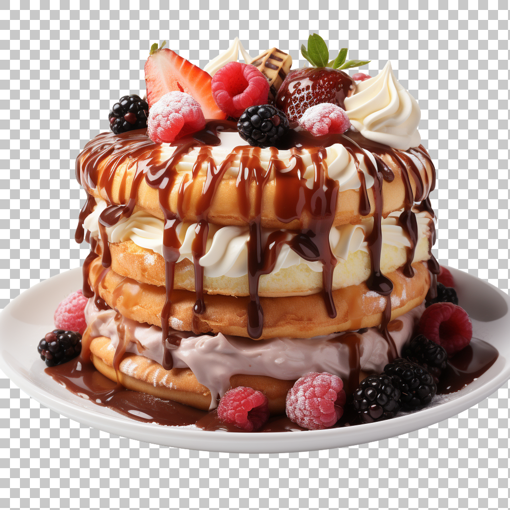 Cake Dessert with Frosting png, Bakery Creations