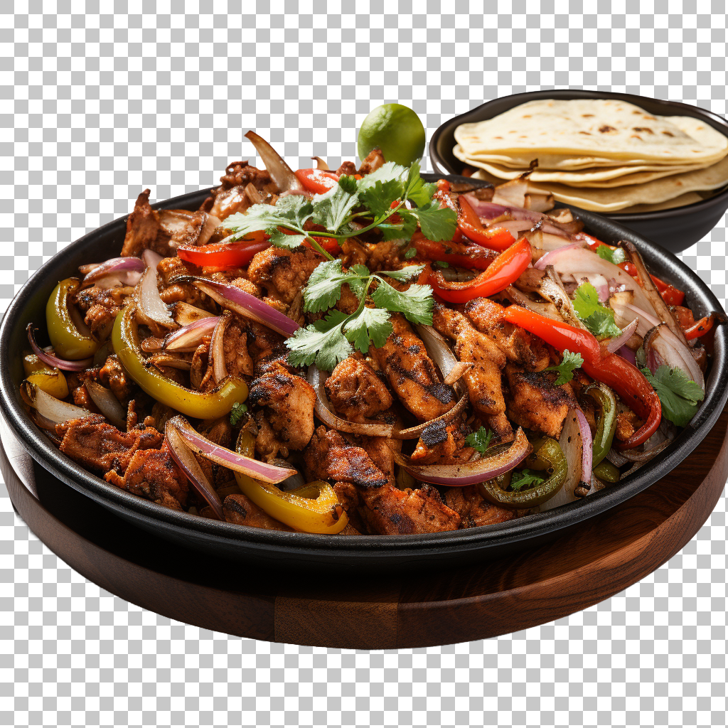 Chicken Fajitas Mexican Sizzling Peppers Clipart png, Grilled Food, Mexican Cuisine