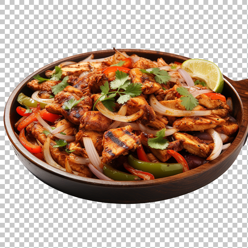 Chicken Fajitas Ingredients Clipart png, Mexican Cooking, Flavorful Dish