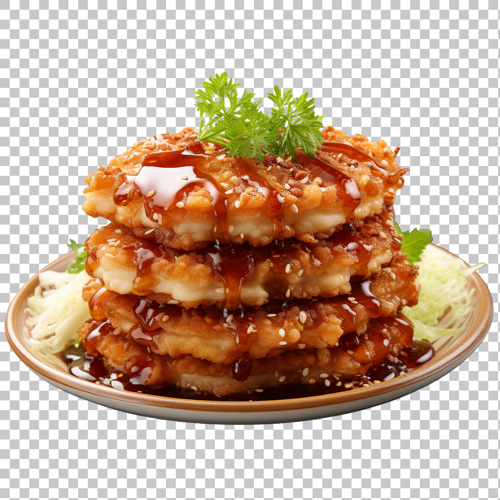 Chicken Katsu Japanese Breaded png Asian Cuisine Crispy Delight Png