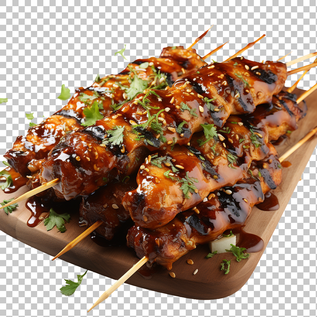 Chicken Satay Asian Skewered Peanut Sauce Food Dish png Images, Homemade Meal, Asian Classic