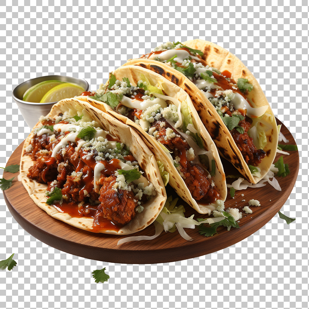Chicken Tacos Mexican Seasoned Meat png Images, Latin American Dish, Flavorful Meal