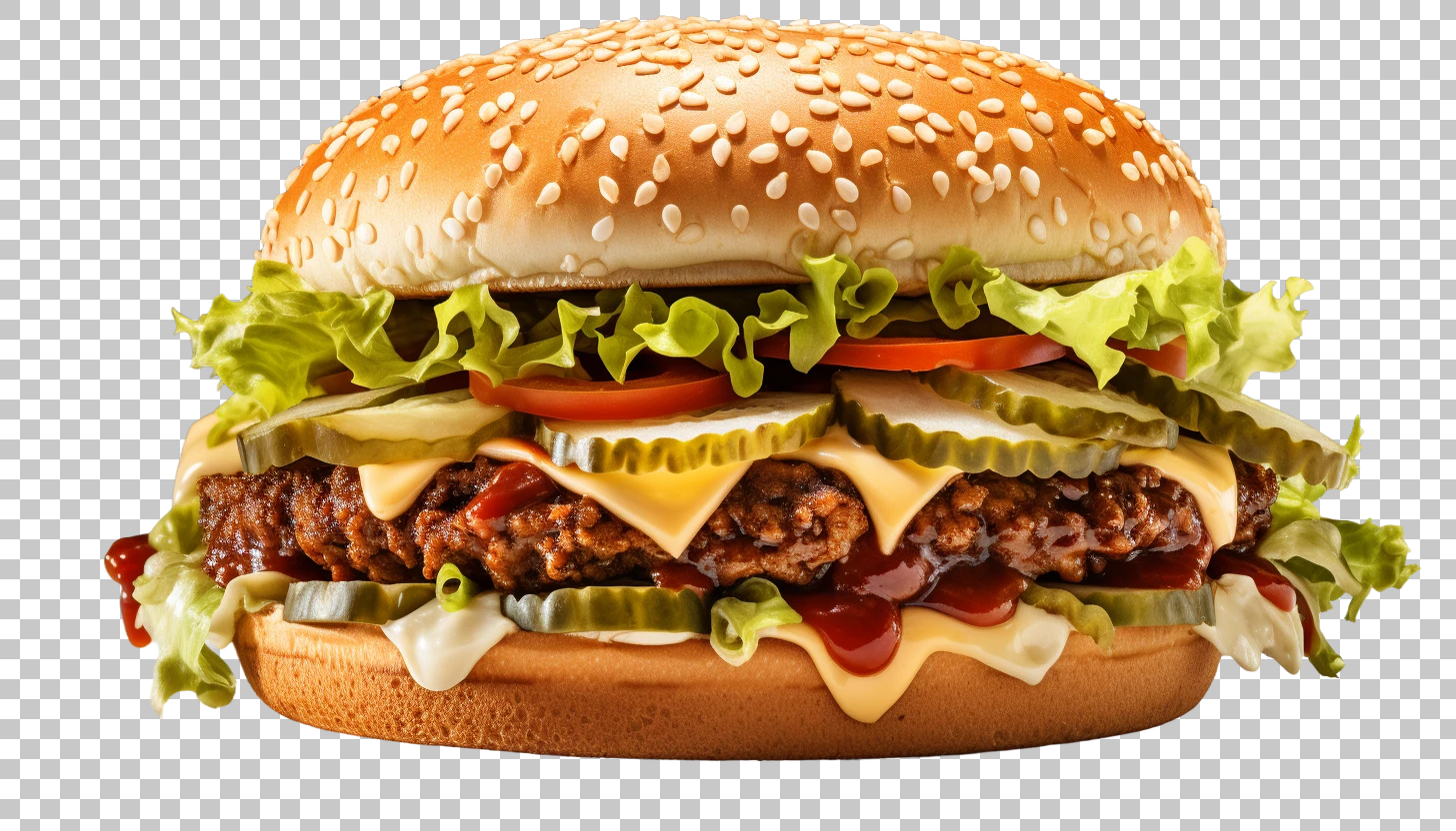 Hamburger Fast Food png, Homemade Recipe, Traditional Dish