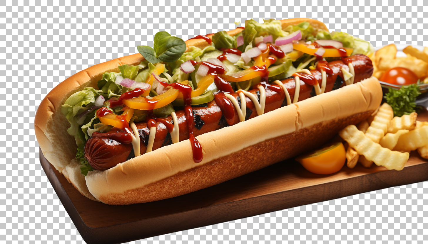 Hot Dog Sausage Bun Condiments Fast Food png Meal, Authentic Recipe, Comfort Cuisine