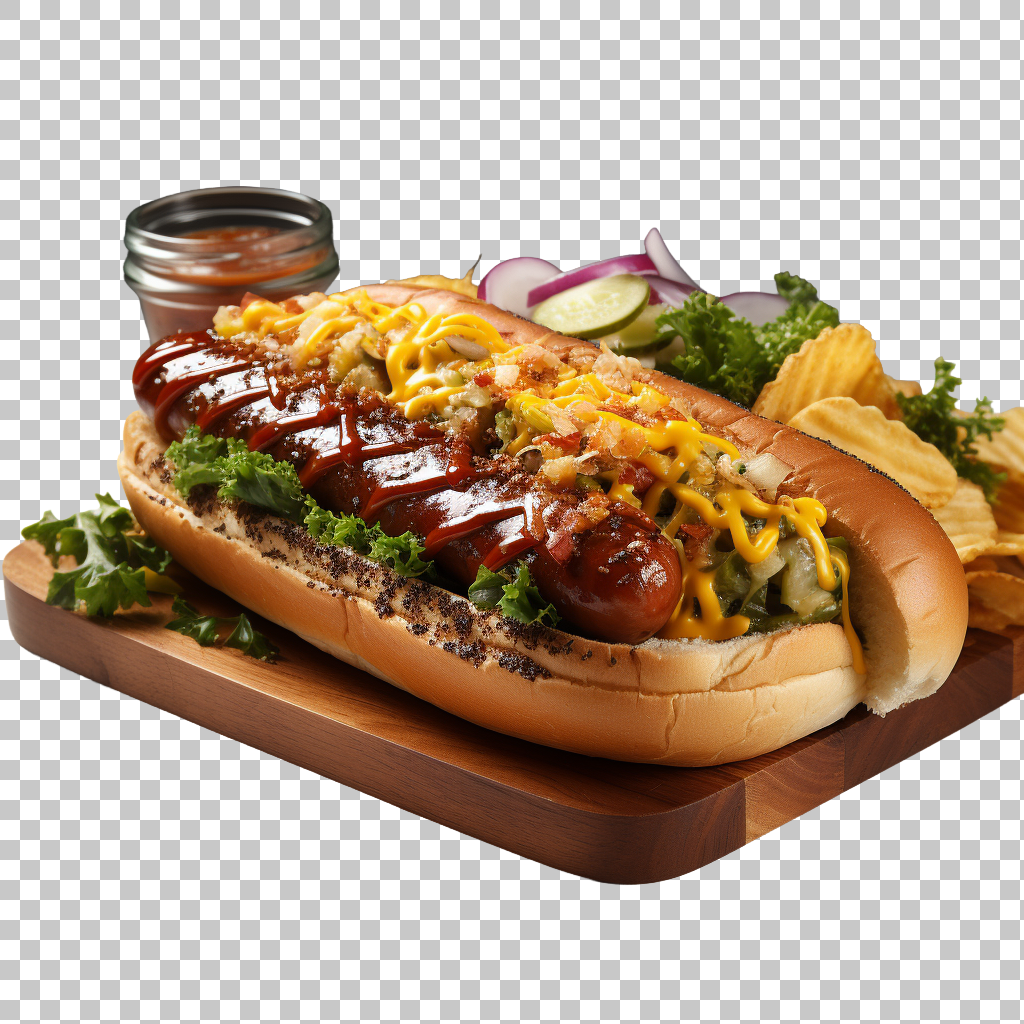 Hot Dog Sausage Bun Condiments Fast Food png Dish Images, Homemade Snack, Classic Favorite