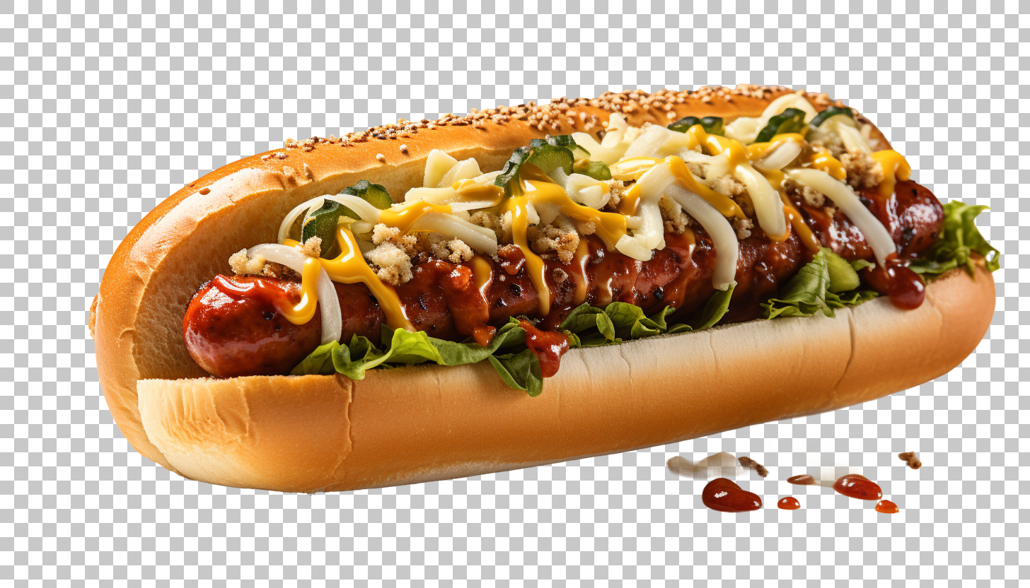 Hot Dog Sausage Bun Condiments Fast Food png, American Cuisine, Classic Snack