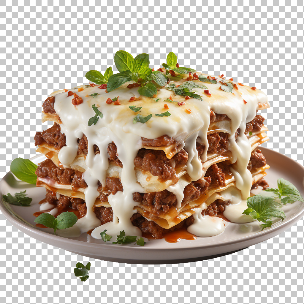 High-Quality Lasagna Transparent png, Italian Food, Comfort Meal