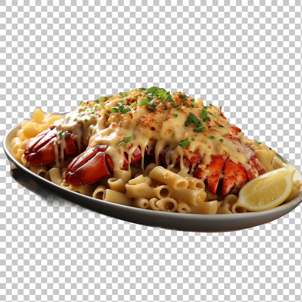 Authentic Lobster Mac and Cheese Dish png, Seafood Recipe, Gourmet Flavor