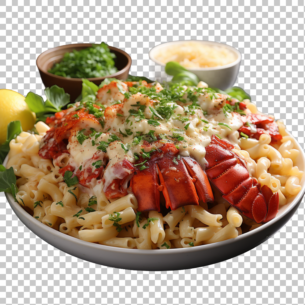 High-Quality Lobster Mac and Cheese Transparent png, Seafood Dish, Indulgent Meal