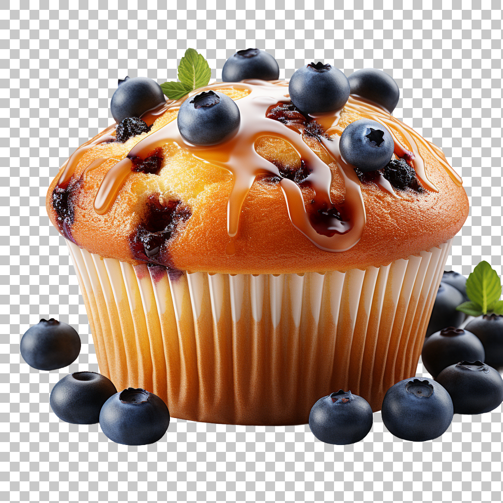 Muffin Breakfast Blueberry Baked Food Illustrations png, Blueberry Flavor, Home Baking