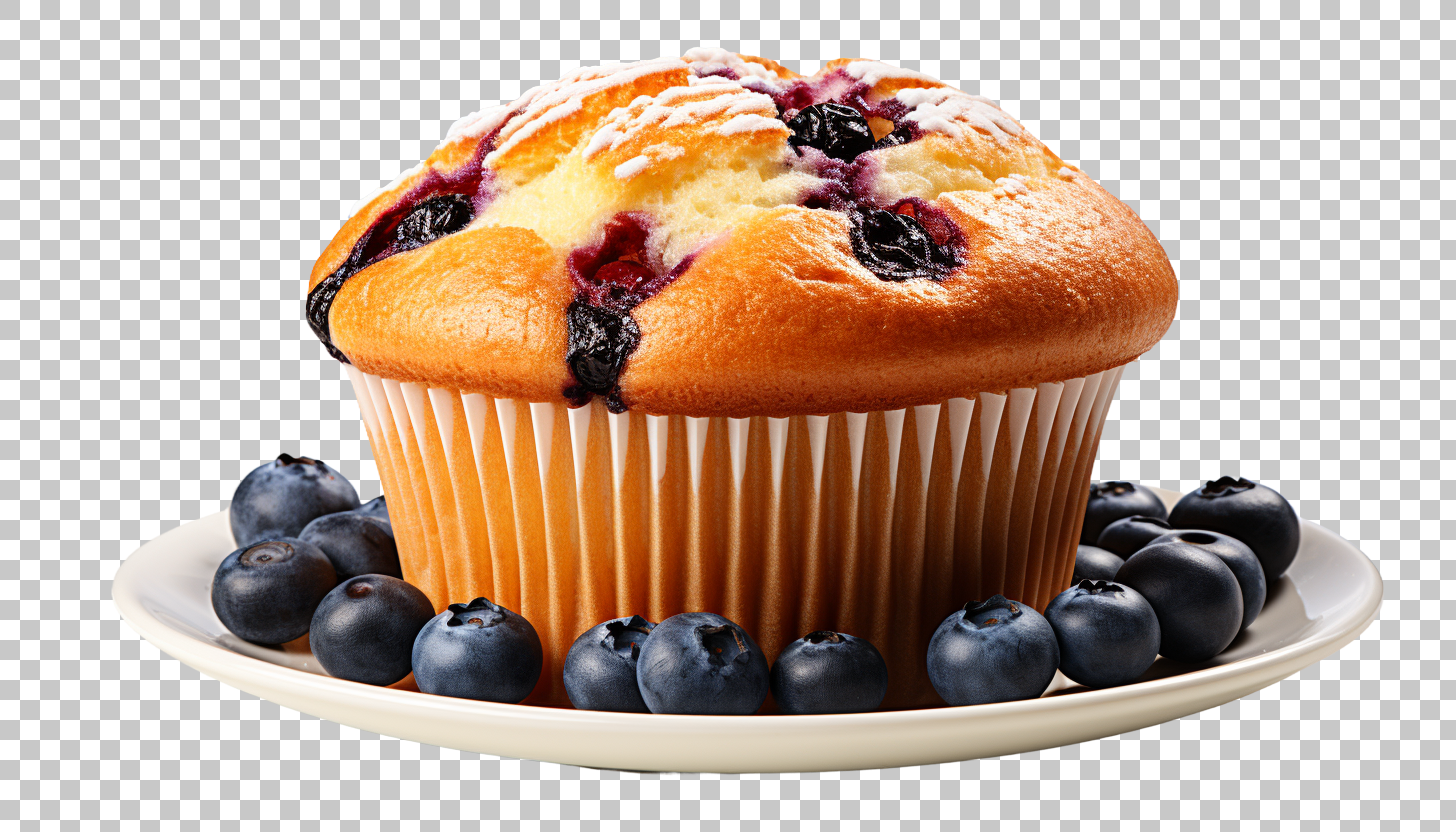 Muffin Breakfast Blueberry Baked Food png, Homemade Recipe, Traditional Delight