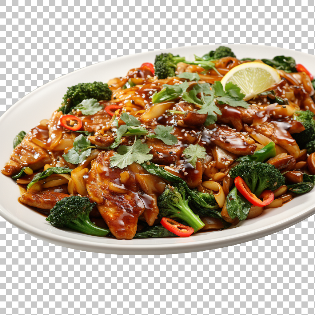 Pad See-Ew Thai Stir-Fried Wide Noodles Vegetables Food png, Traditional Dish, Thai Cuisine
