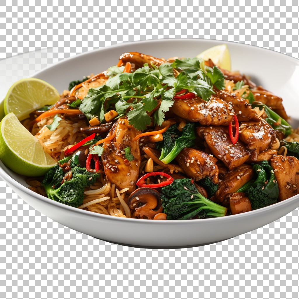 Pad See-Ew Ingredients Clipart png, Thai Cuisine, Homemade Delight