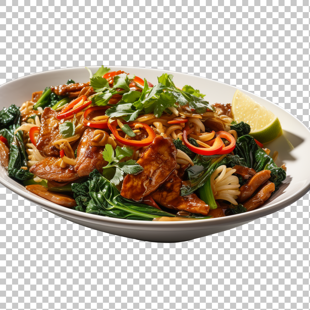 Authentic Pad See-Ew Dish png, Thai Recipe, Classic Flavor
