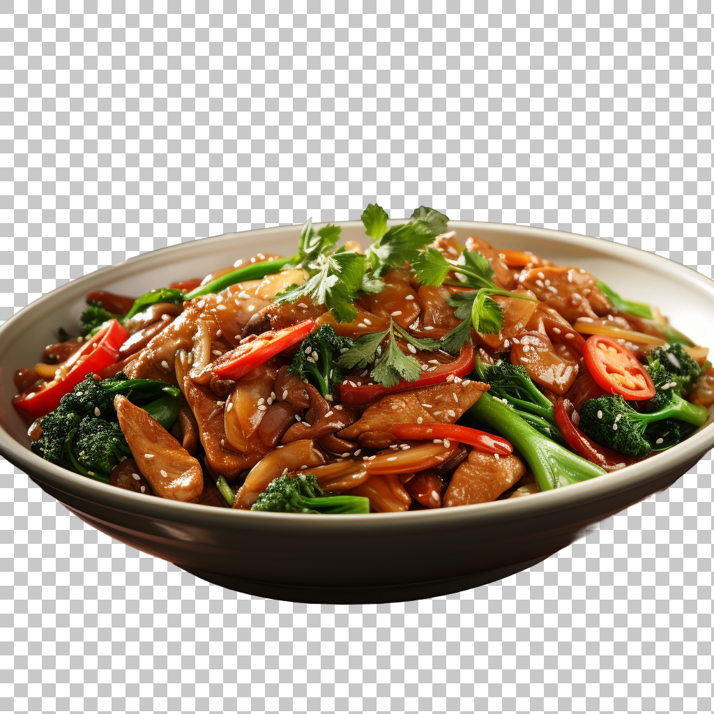 Pad See-Ew Ingredients Clipart png, Stir-Fry Making, Flavorful Dish