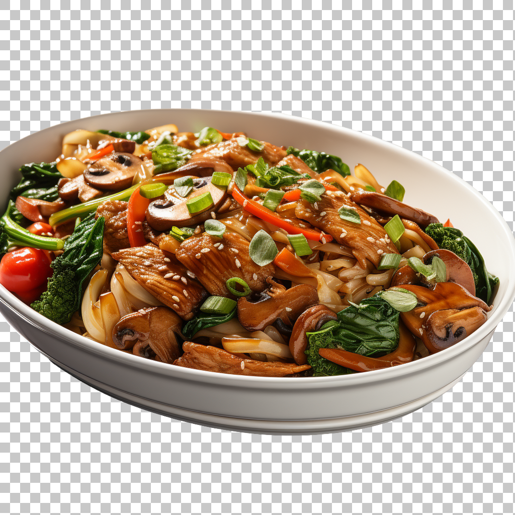 Pad See-Ew Thai Stir-Fried Wide Noodles Vegetables Food png Clipart, Stir-Fry Cuisine, Flavorful Delight