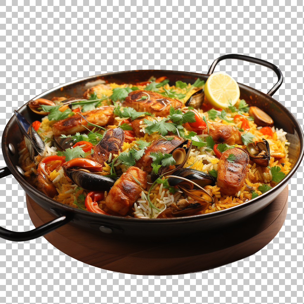 High-Quality Paella Transparent png, Saffron Rice, Homemade Favorite