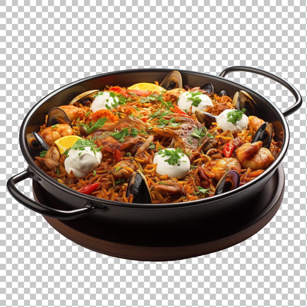 Paella Spanish Saffron Rice png Design, Paella Tradition, Homemade Flavor