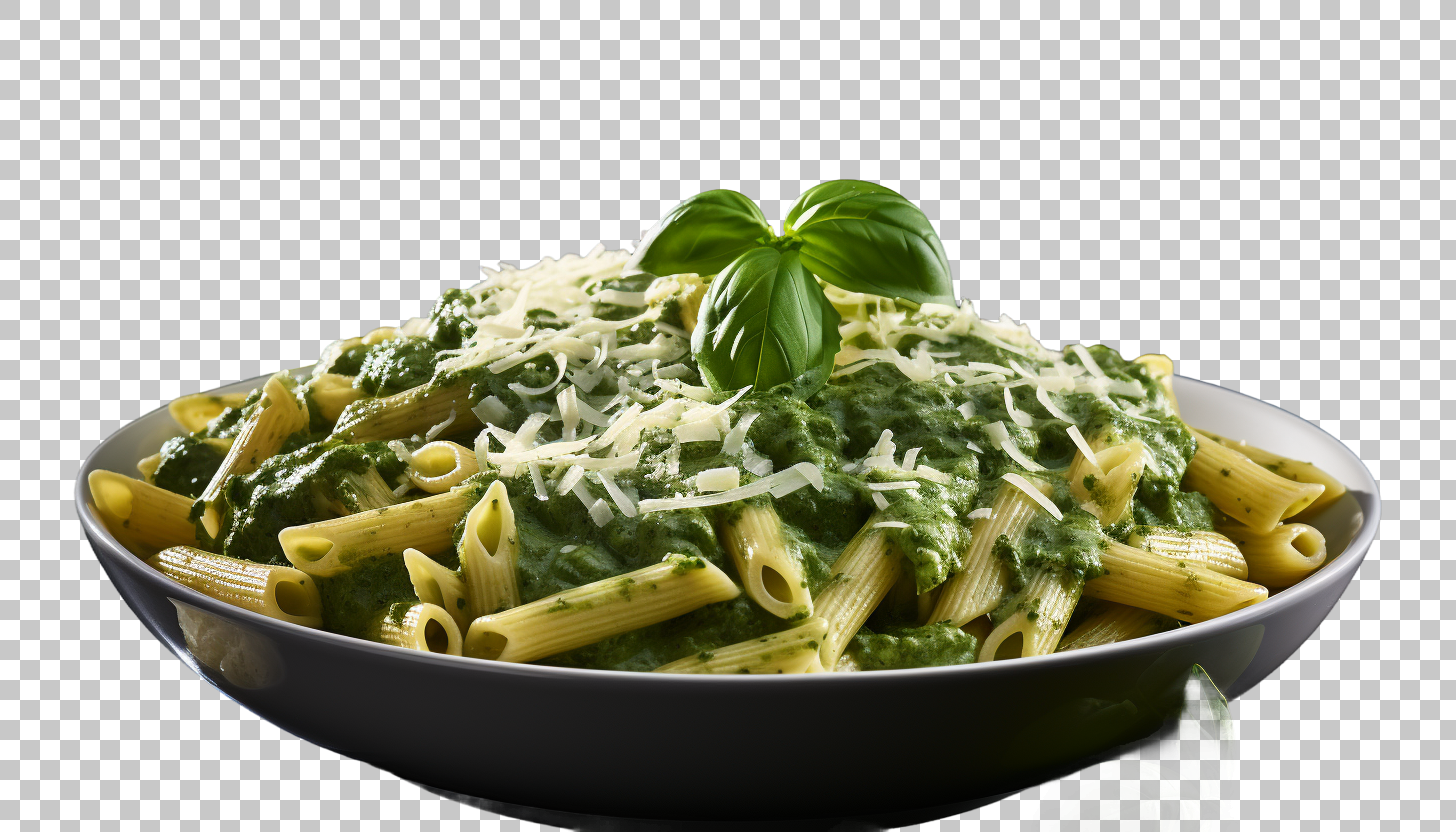 Pesto Pasta Italian Basil Pine Nuts Sauce Food Design png, Pasta Tradition, Homemade Flavor