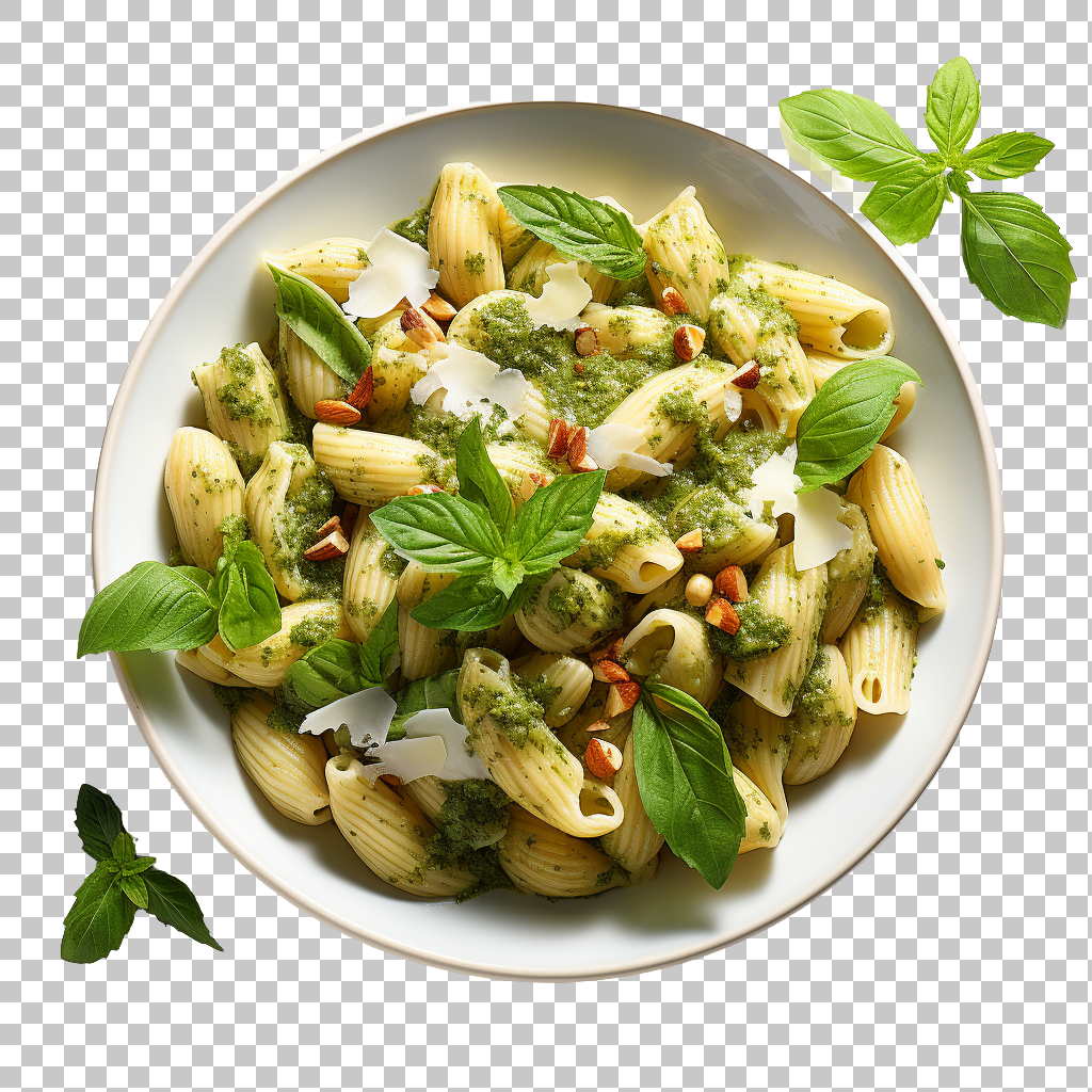 Pesto Pasta Ingredients Clipart png, Italian Cuisine, Homemade Delight