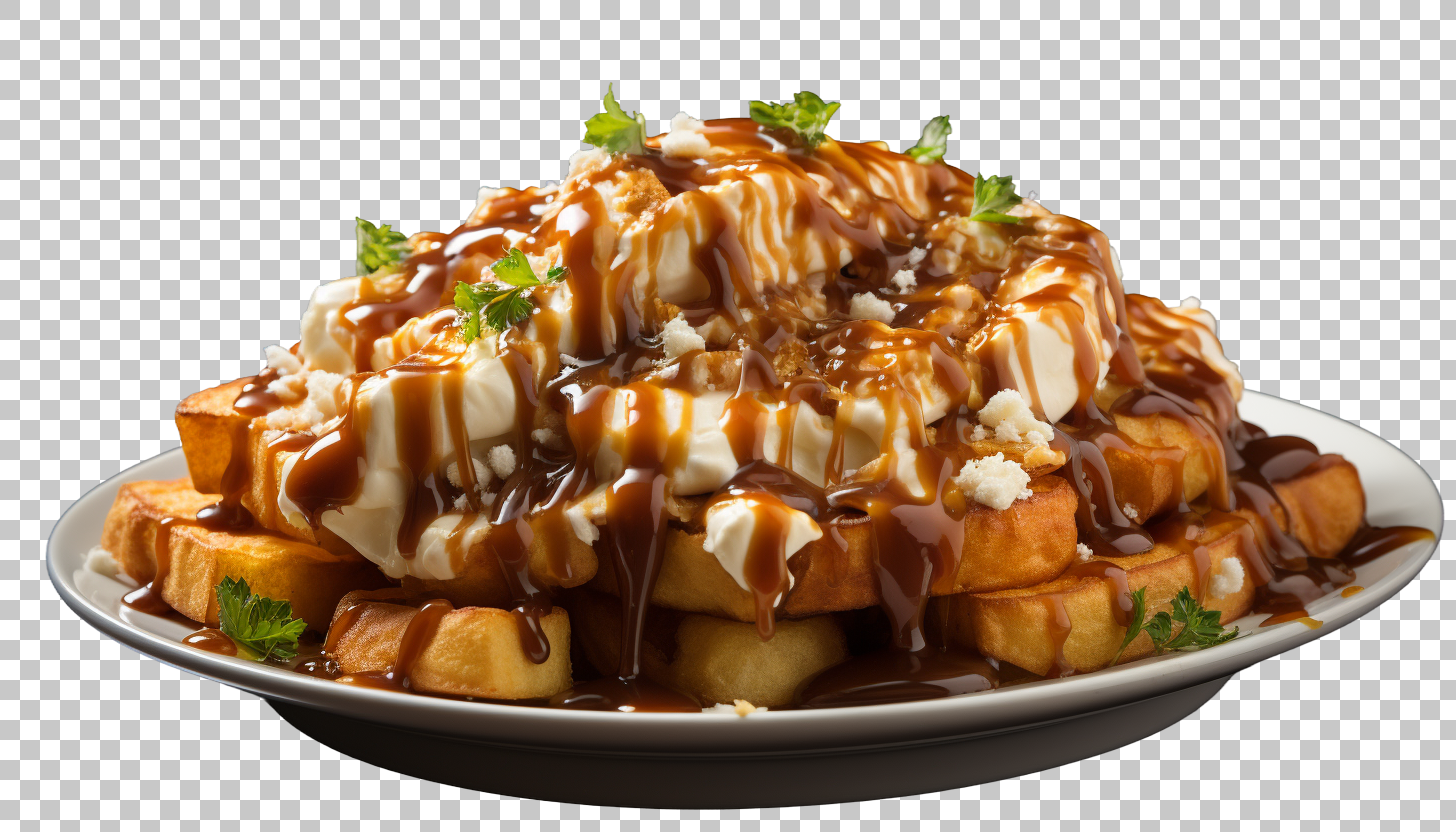 Poutine clipart png, Canadian comfort food, cheese curds and gravy