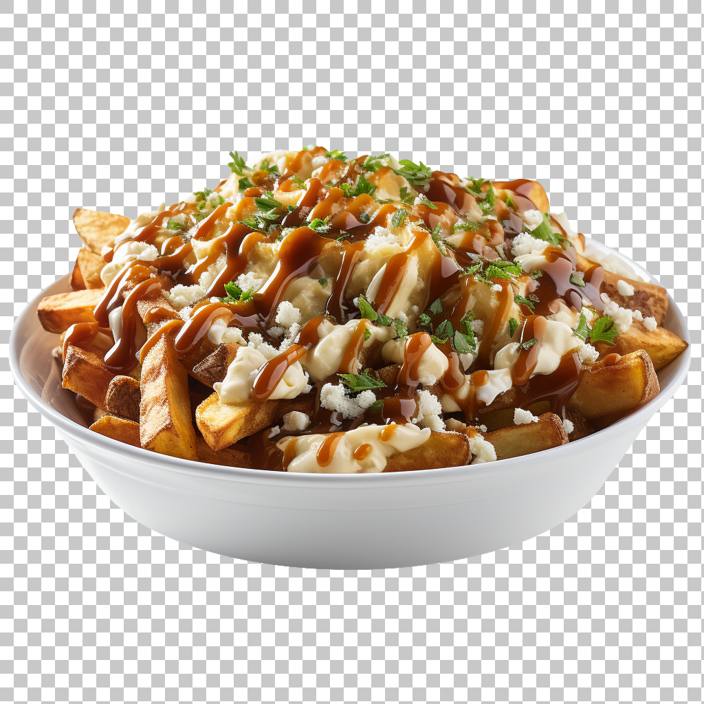 Authentic poutine clipart png, Canadian comfort food, savory gravy
