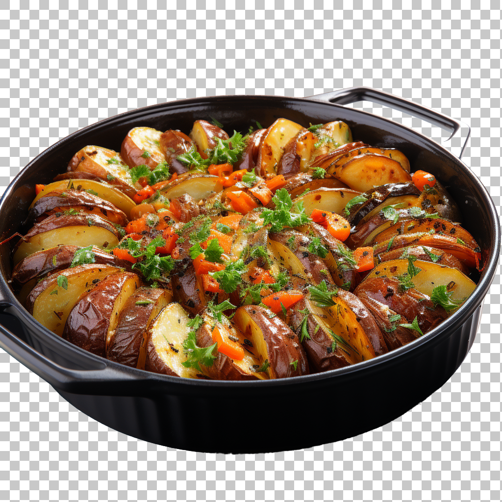 High-quality ratatouille png, traditional French fare, delicious vegetable dish
