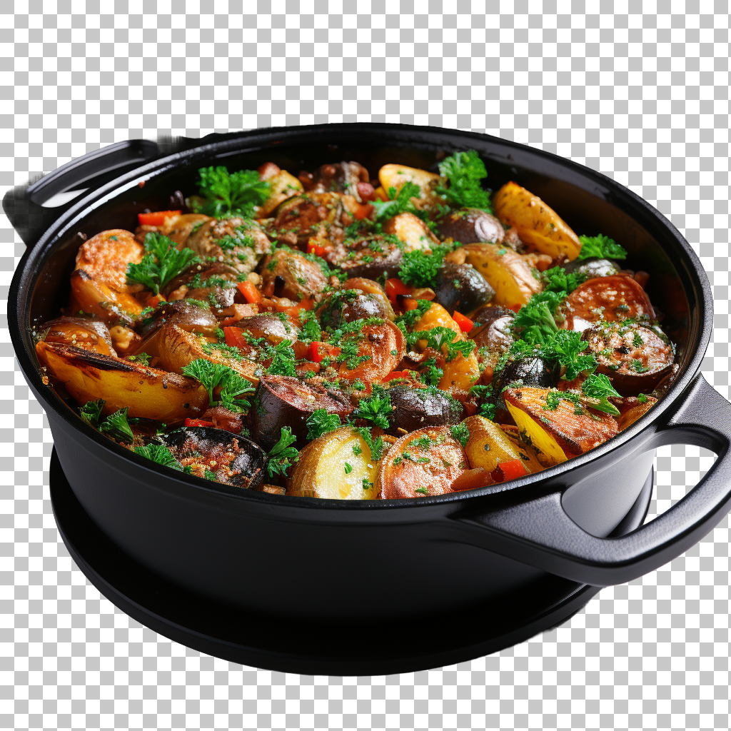Ratatouille clipart png, French vegetable medley, savory goodness