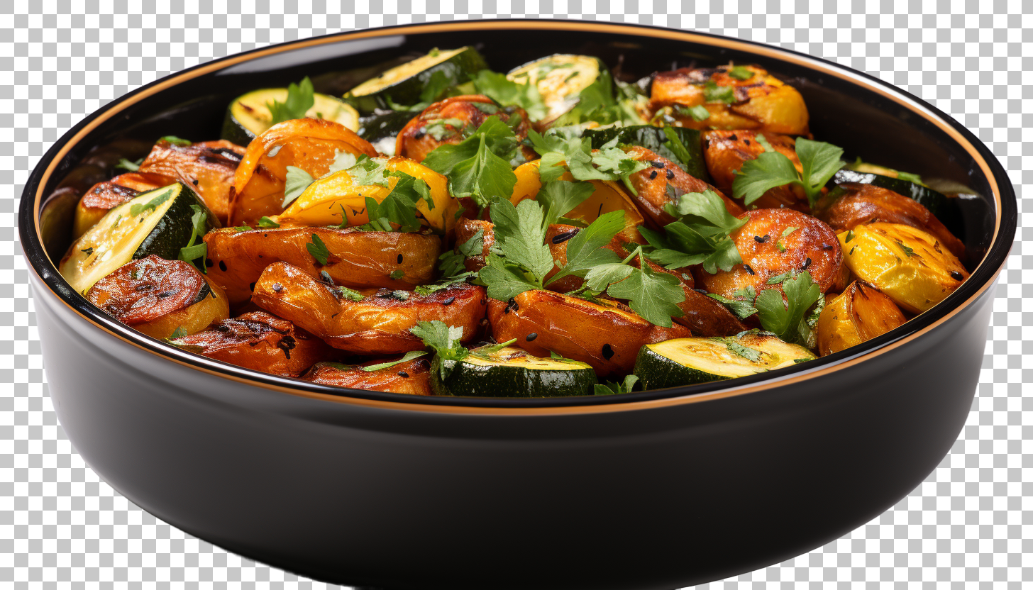 Ratatouille transparent png, traditional French cuisine, vegetable stew