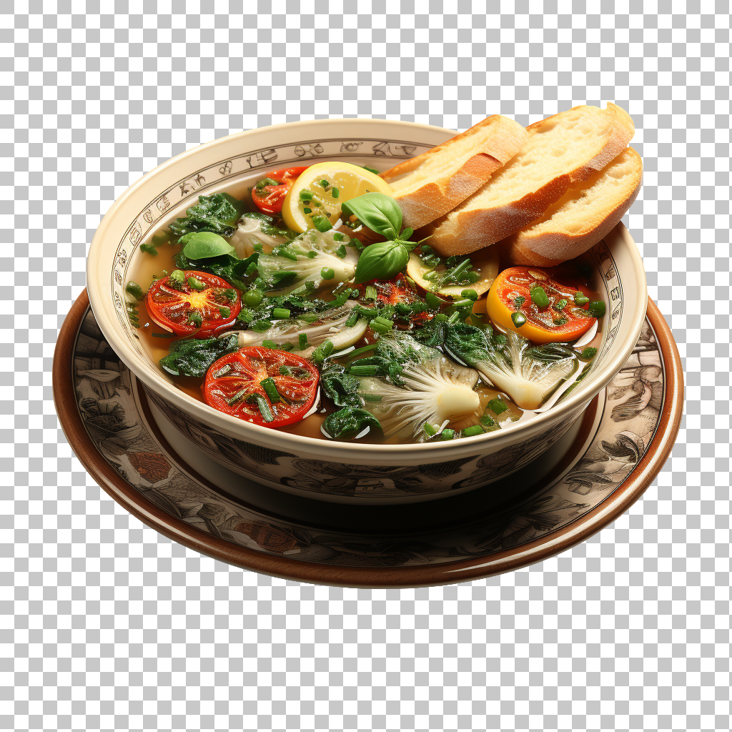 Soup broth vegetables bowl warm food png, hearty soup, comforting flavors