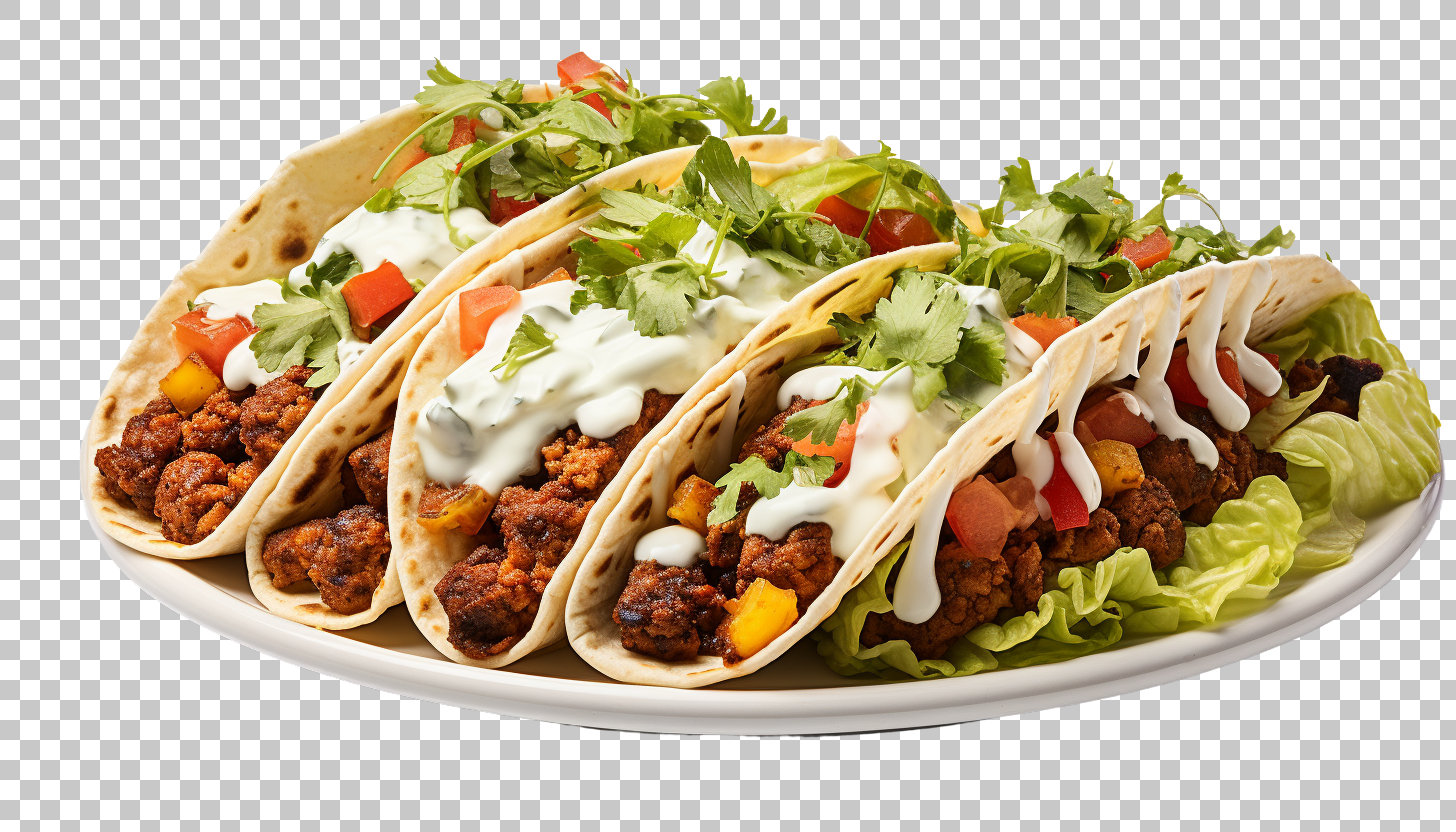 Tacos with Flavorful Filling png, Mexican Treat, Instant Happiness