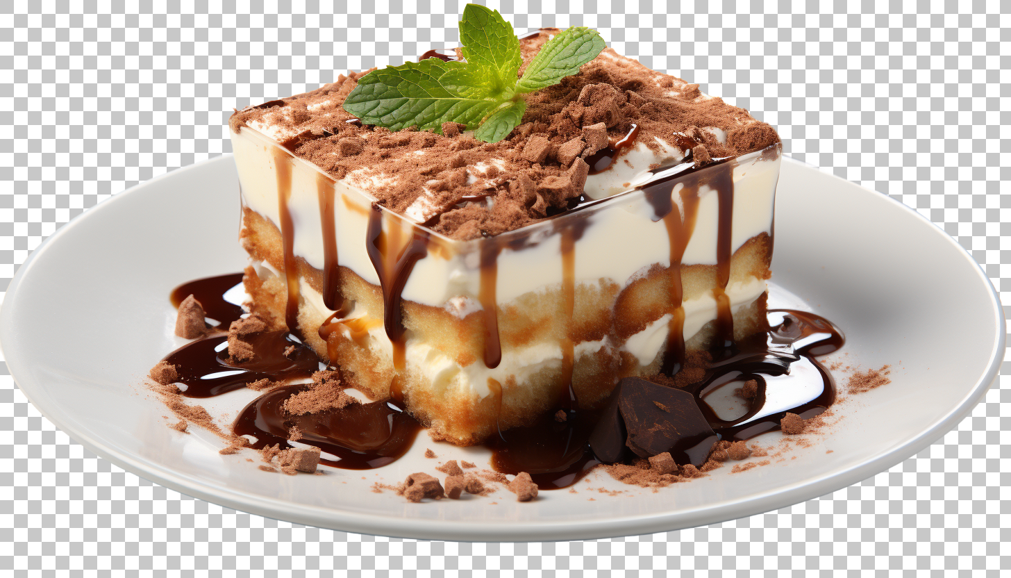 Tiramisu Dessert with Coffee Flavor PNG, Italian Delicacy, Dessert Heaven