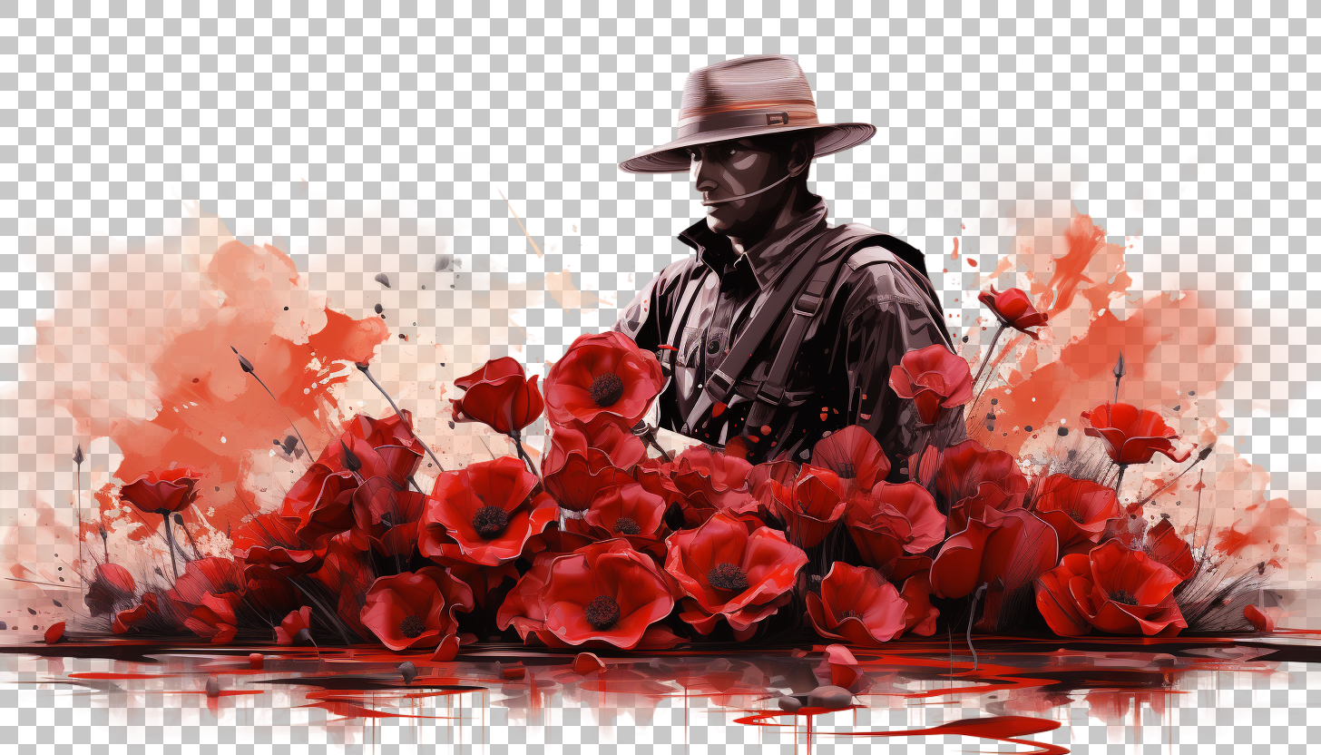 Anzac Day Commemoration png, Honor Fallen Heroes, National Remembrance