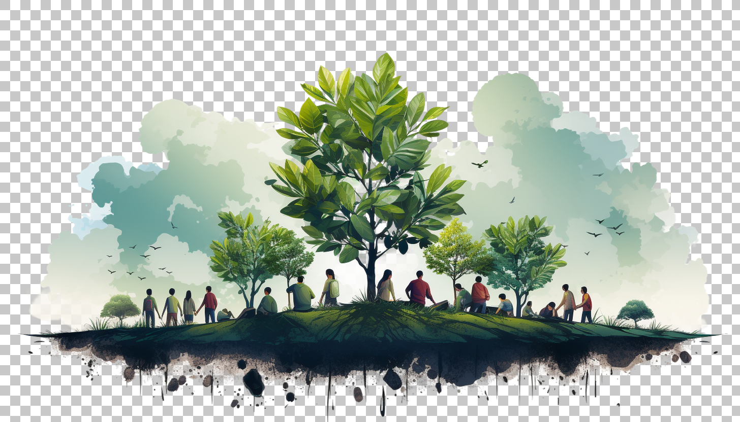 Arbor Day Tree Planting png, Green Space Creation, Environmental Stewardship