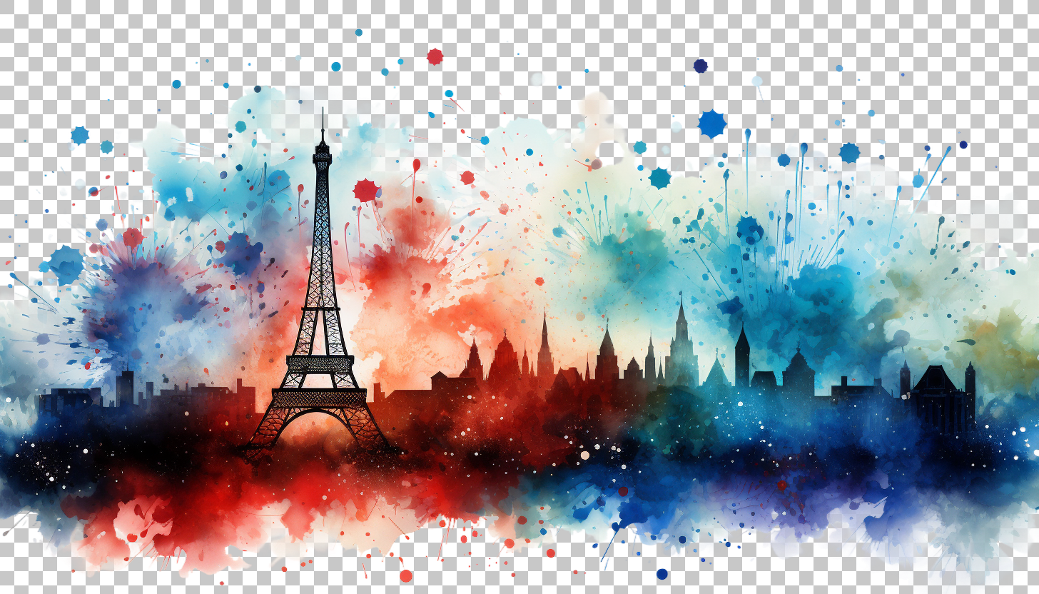 Bastille Day Fireworks png, French Revolution, Patriotic Spectacle