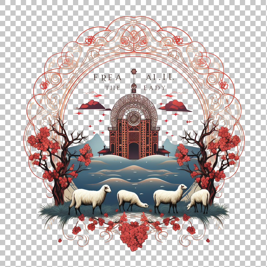 Sacrifice Eid al-Adha png, Islamic Tradition, Festive Gathering