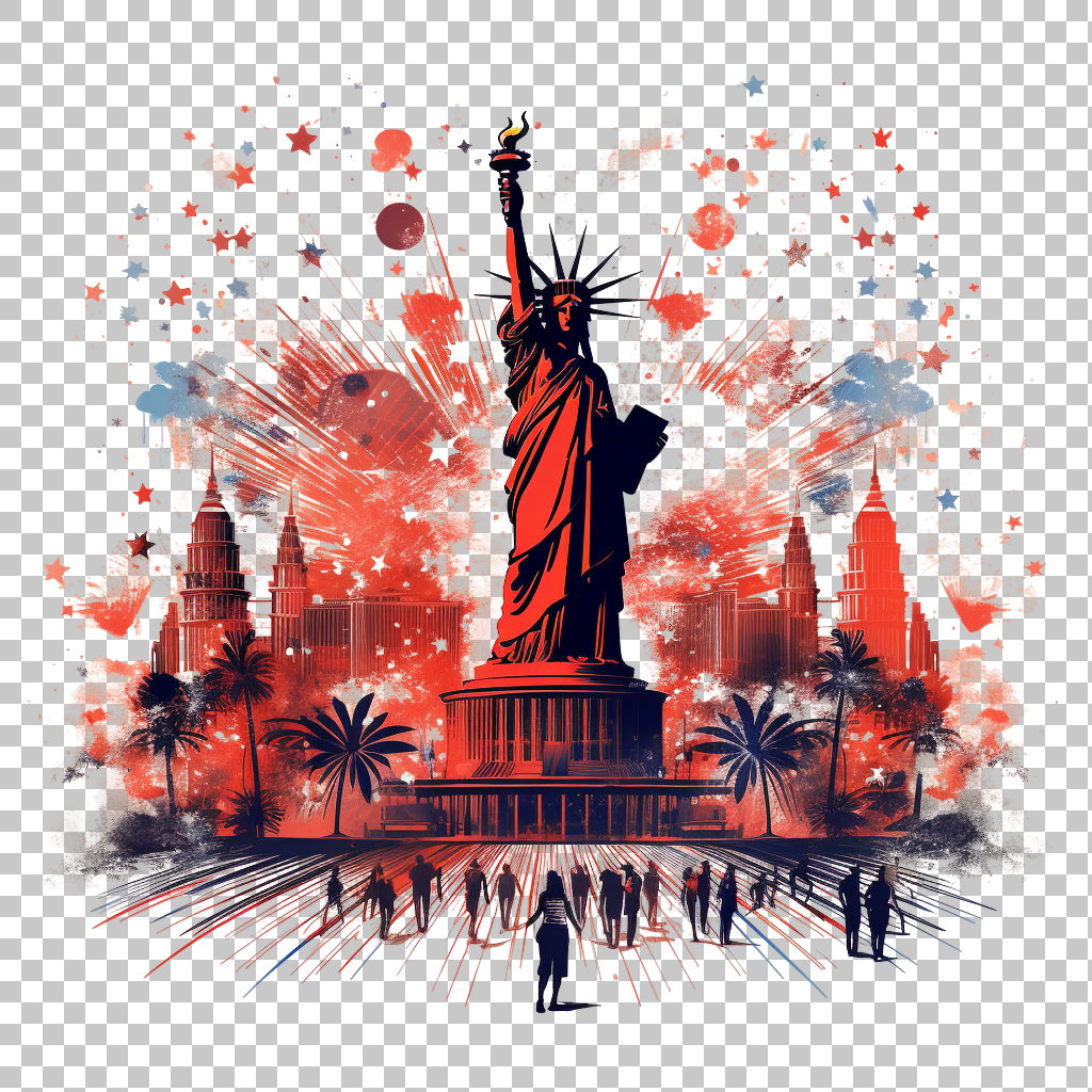 July Fourth Patriotic Parade png, Independence Day Festivities, National Pride